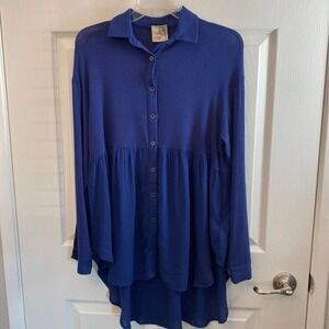 NWT Anthropologie  Navy Long Sleeve Tunic. XS